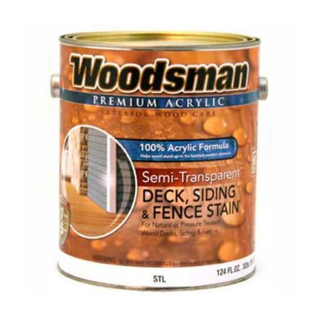 General Paint Woodsman 100% Acrylic Semi-Transparent Deck, Siding & Fence Wood Stain, Cedar, Gallon - 149309